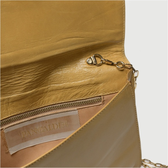PANCALDI Vintage Leather Envelope Convertible Clutch/Shoulder Bag - Picture 11 of 16